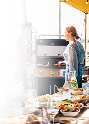 person am grill mit grutto fleisch