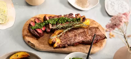 Côte de Boeuf mit hausgemachtem Knoblauchöl