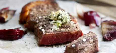 Entrecôte mit Kräuterbutter