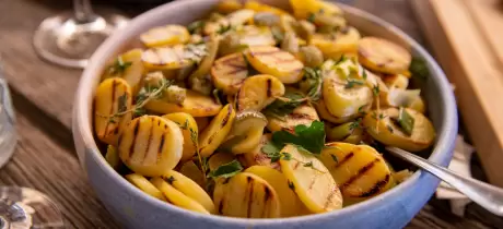 Kartoffelsalat mit Kräuterdressing