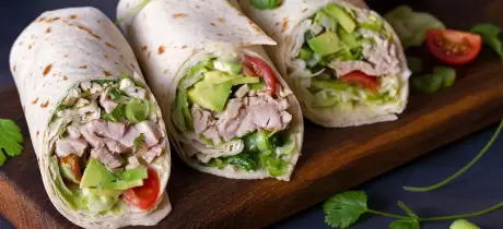 Wraps mit Pute und Avocado