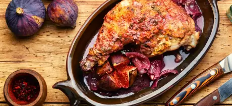Gegrilltes Hähnchen mit Feigen
