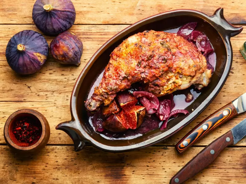 Gegrilltes Hähnchen mit Feigen