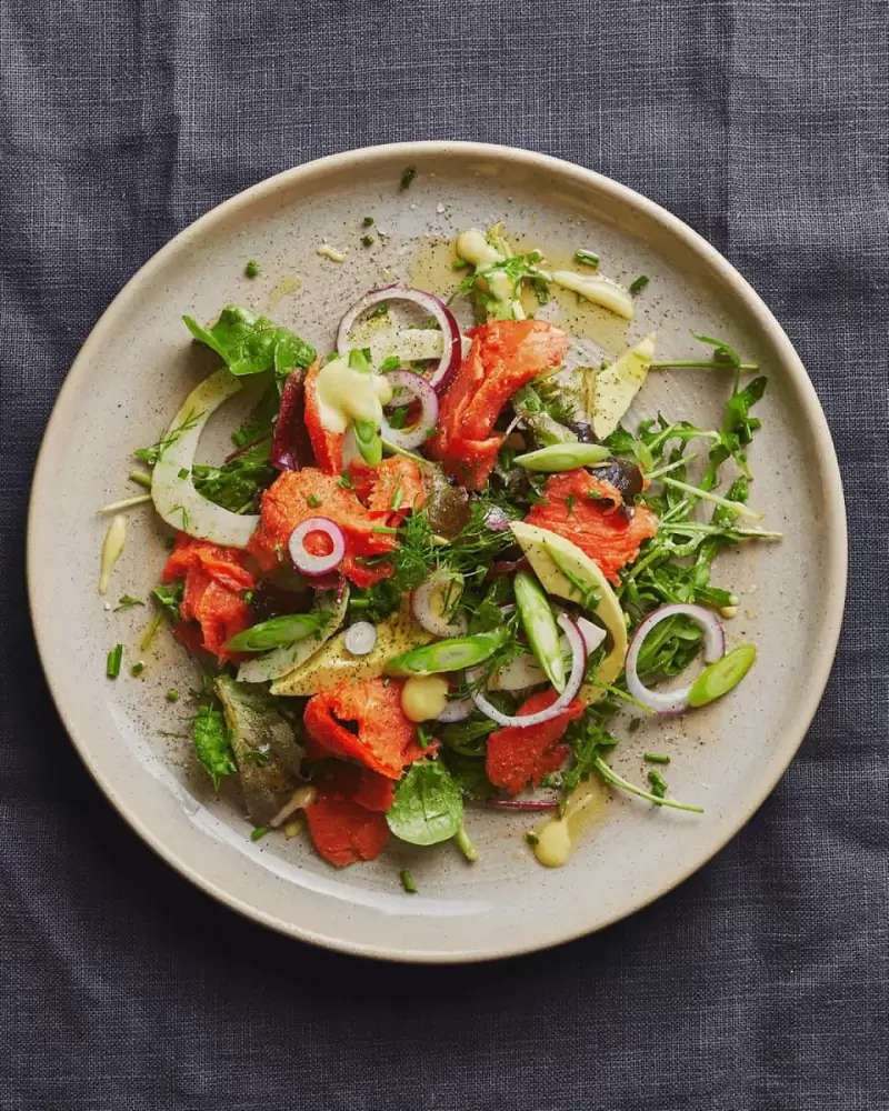 Fenchelsalat mit Lachs und Avocado