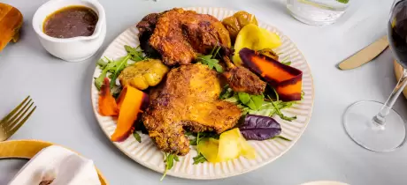 Knusprig gebratene Entenkeulen