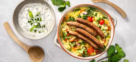 Couscous mit Merguez & getrockneten Aprikosen